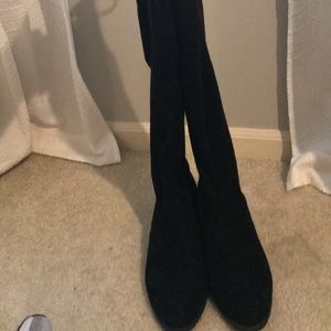 Black over the knee boots